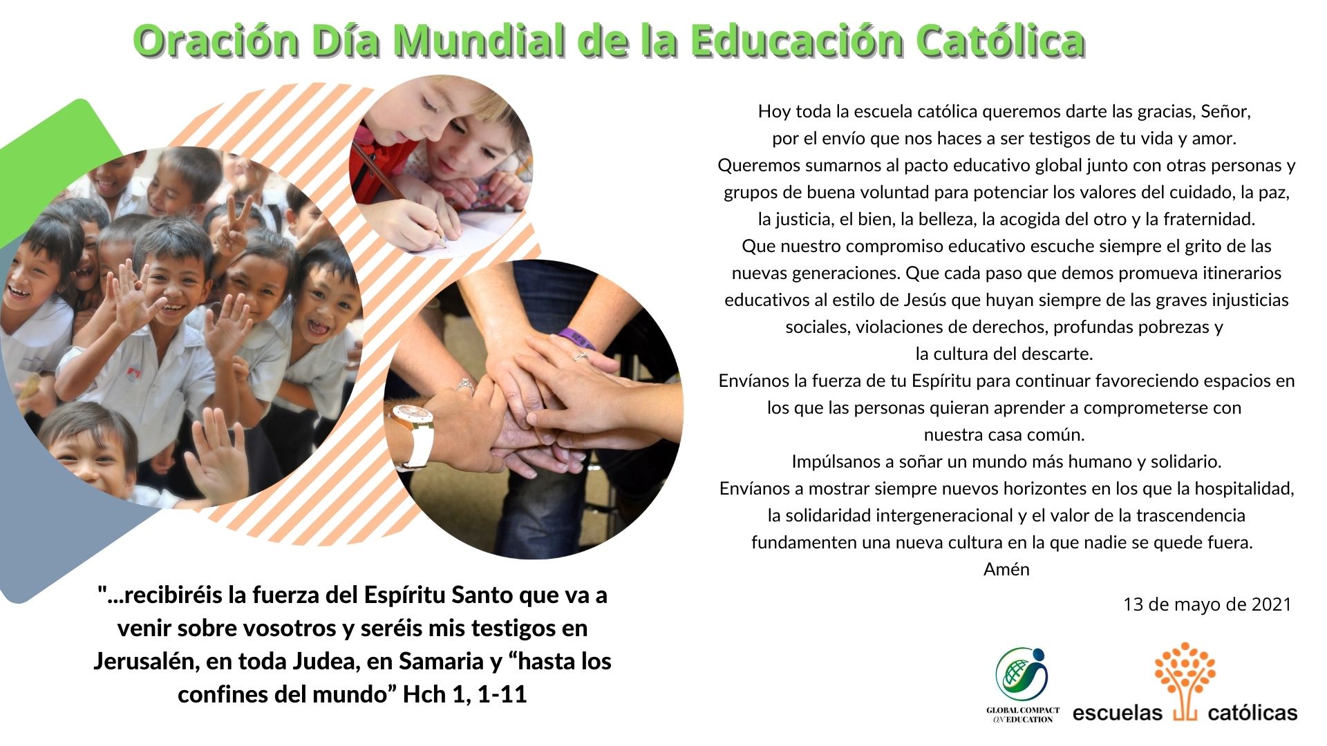 Oración Día Mundial de la Educación Católica - Fundación Colegio Bérriz