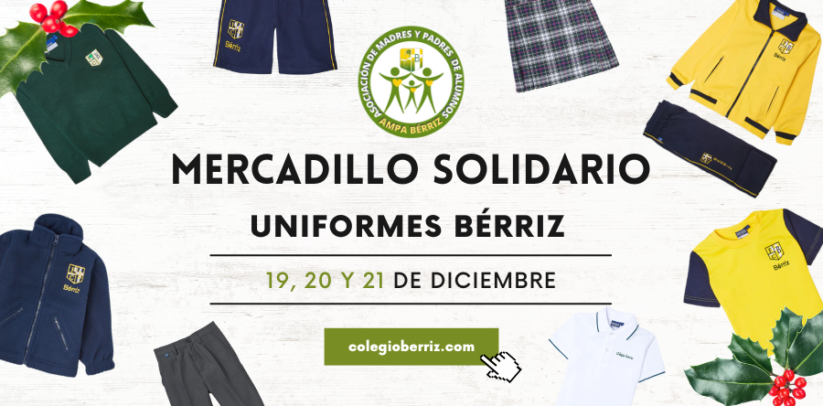 Mercadillo Solidario de Uniformes AMPA Diciembre de 2022 - Fundación Colegio Bérriz Las Rozas