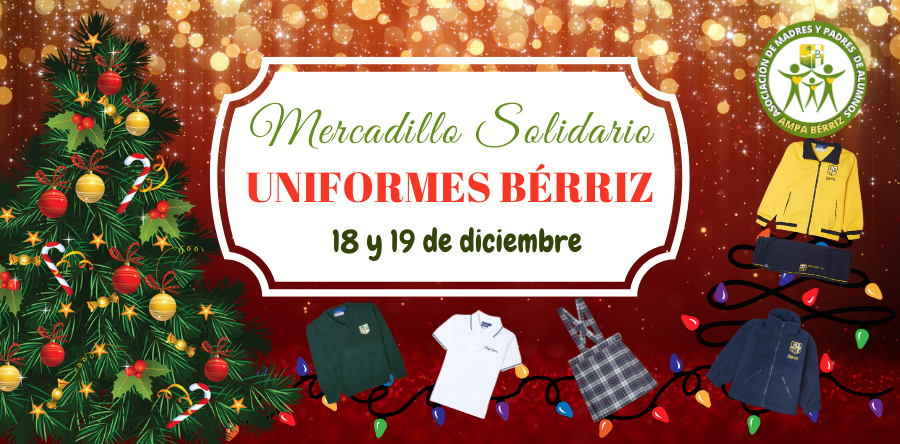 Mercadillo Solidario de Uniformes Bérriz Diciembre de 2023 - AMPA Colegio Bérriz Las Rozas