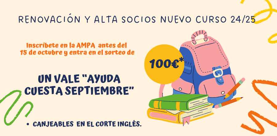 Inscripciones socios AMPA 2024-25 - Colegio Bérriz Las Rozas