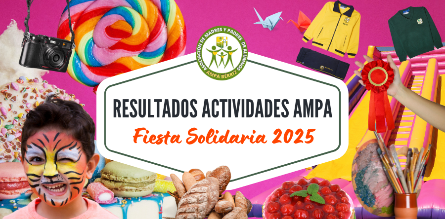 Resultados actividades AMPA Bérriz en la Fiesta Solidaria 2025